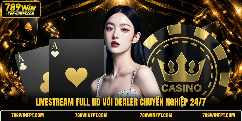 Livestream Full HD với dealer chuyên nghiệp 24/7